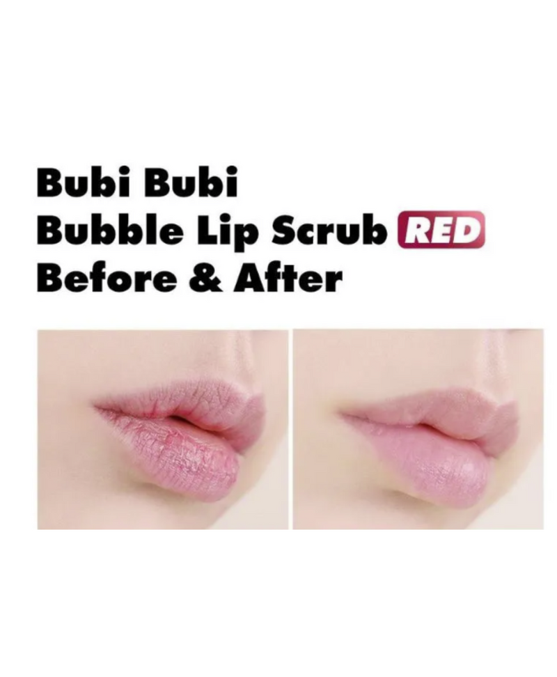 unpa Bubi Bubi Bubble Lip Scrub Red